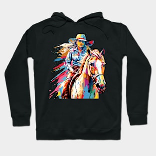 American Cowgirl Western Country Tradition Culture Abstract Hoodie